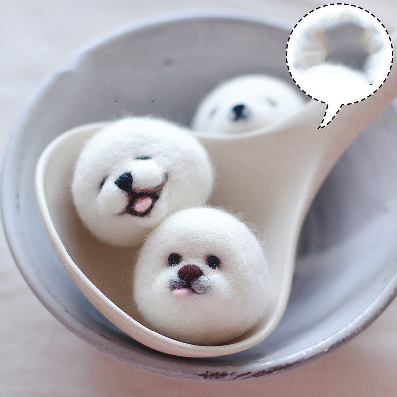 DIY Handmade Material Package Poke Needle Non-finished Wool Felt Dolls Creative Birthday Gift Wool Felt Dumpling