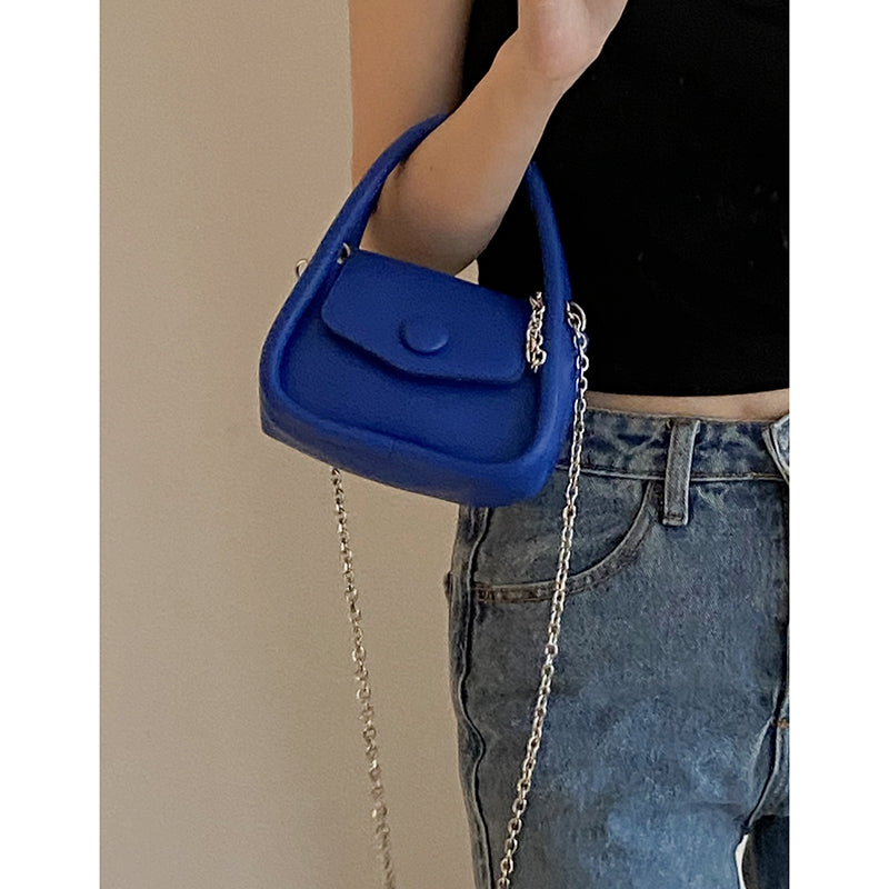 Underarm Bag Blue All-match Chain Crossbody Bag