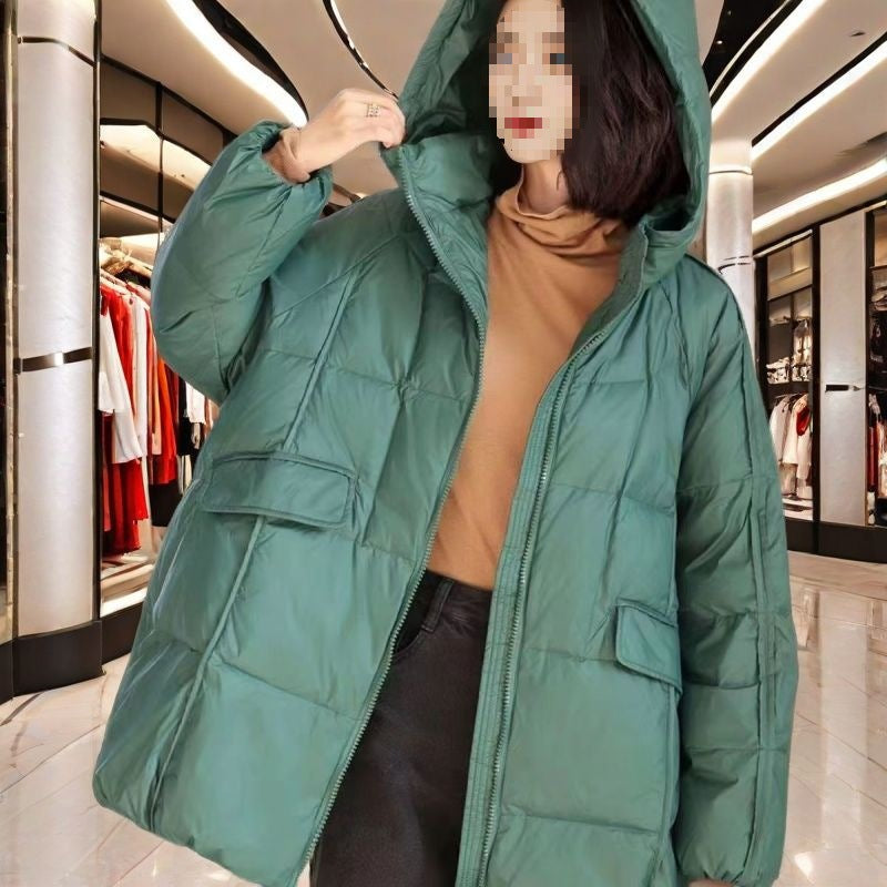 Plus-size Down Jacket In Anhui Red Casual Fashionable Extra-thick And Super Warm