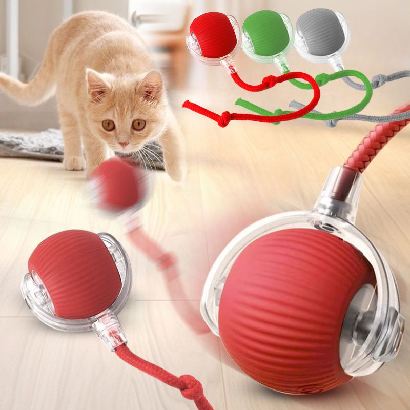 Cat Interactive Ball Toys Automatic Rolling Ball For Kitten Rechargeable Smart Pet Electric Toys With Teaser Sensor Cat Ball Toy