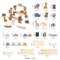 Building Blocks Animal Stacking Balance Wood Educational Toys