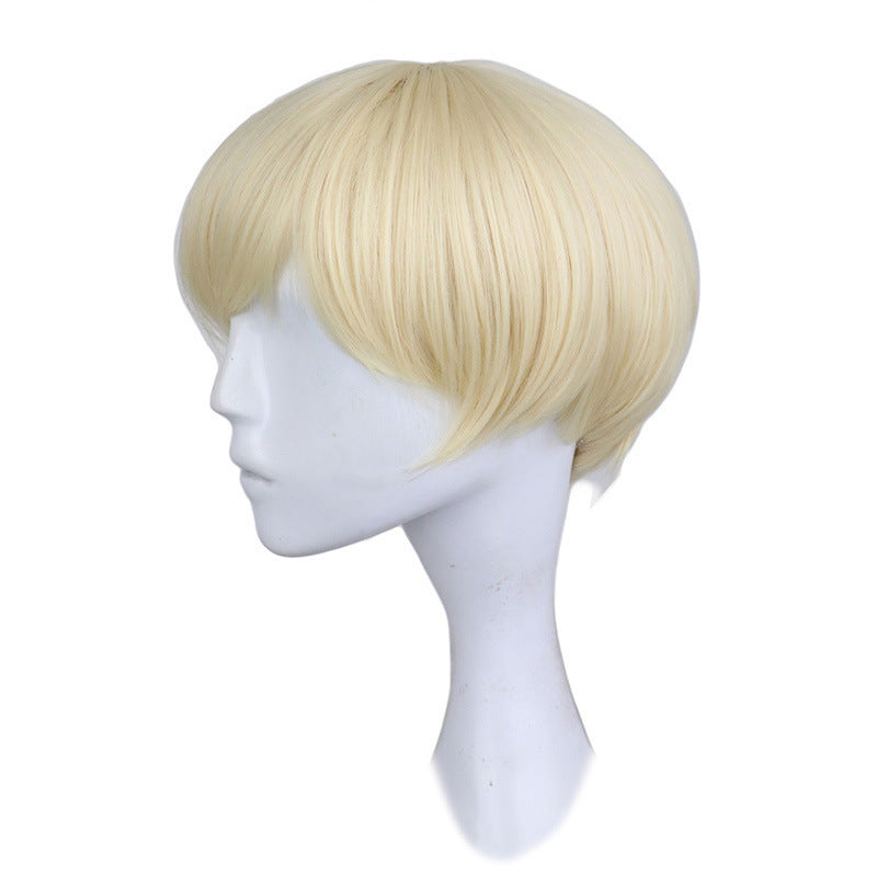 Premium Golden Short Wig - Unisex Heat-Resistant Synthetic Hair | Michan Direct